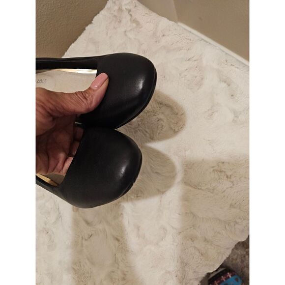 Kenneth Cole Merrick Black Leather Wedge Size 8.5 - Picture 5 of 10